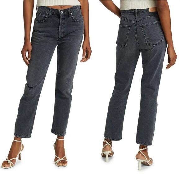 Citizens of Humanity | NWT Black Jolene Vintage Slim Leg Ankle Jeans in Secrets - Picture 1 of 12